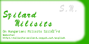 szilard milisits business card